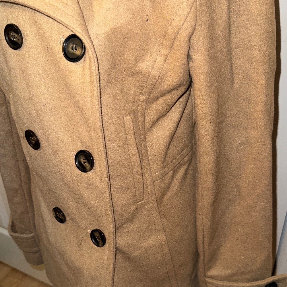 Thread & Supply Camel Double-Breasted Pea Coat - Picture 3 of 12